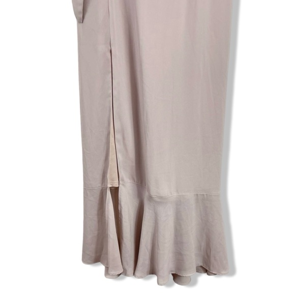 Show me your MUMU | Claire Midi Dress | Soft Beige Chiffon | Size Small S - Picture 10 of 16